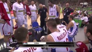 Srbija  Brazil Time out MILOS TEODOSIC psuje [upl. by Eulaliah149]