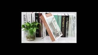 ATXJS041 Colorful Transparent Acrylic Bookend Desktop Storage [upl. by Lisabet479]