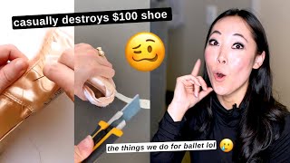 Reacting to VIRAL POINTE SHOE HACKS [upl. by Sami220]