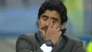 Maradona chora durante jogo da Argentina 0 x 4 Alemanha [upl. by Godewyn571]