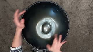 Handpan Overtone nitrided steel ST Scale Celtic D2 notes back side  Баллада [upl. by Blodgett]