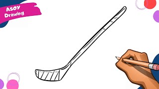 How to Draw Hockey Stick [upl. by Ylrehs]