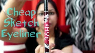 Yanqina 36H Waterproof Precision Eyeliner Review Affordable Sketch Eyeliner [upl. by Ahola]