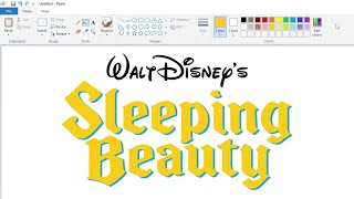 How to draw the Sleeping Beauty logo using MS Paint  How to draw on your computer [upl. by Onig]