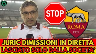 JURIC ROMA STOP Clamorosa intervista e dimissioni in diretta TV La società mi ha abbandonato [upl. by Eeladnerb]