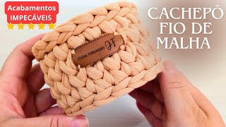 Cachepô Fio de Malha Crochê com acabamentos impecáveis [upl. by Franciska]