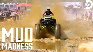 AJ’s Massive ATV vs Josh Carmon  Mud Madness  Discovery [upl. by Ailev577]