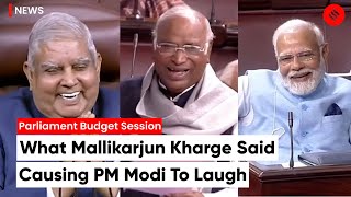 Mallikarjun Kharges Comment Caused PM Modi amp Jagdeep Dhankhar To Laugh  Parliament Session [upl. by Robert241]