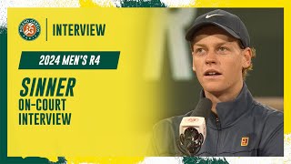 Sinner Round 4 oncourt interview  RolandGarros 2024 [upl. by Pebrook875]