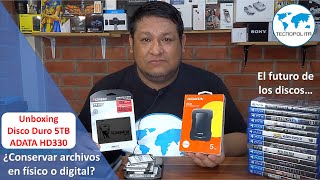 Unboxing Disco Duro de 5TB Adata HD330  Mi opinión y preferencia sobre formato físico vs digital [upl. by Selrhc]