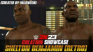 WWE 2K23 Creation Showcase Shelton Benjamin Retro  Created by Valoween  Vs Triple H  XBSS [upl. by Eidorb]