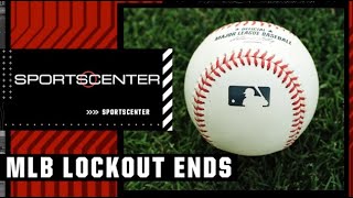 The lockout ends as MLB amp MLBPA reach new CBA agreement  SportsCenter [upl. by Eelam]