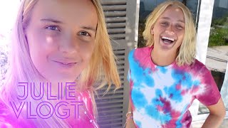 6 Maak je eigen tie‐dye T‐shirt dankzij Julie en Josefien  Julie Vlogt [upl. by Suirrad]