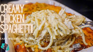 THE BEST CHICKEN SPAGHETTI  QUICK amp EASY WEEKNIGHT RECIPE [upl. by Assena]