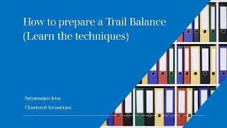 How to prepare Trail balance I For Commerce Class 11 CA Foundation and MBA students [upl. by Ruckman]