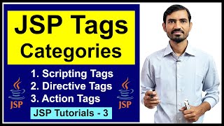 13 JSP Tags  Scripting  Directive  Action  Servlet amp JSP Tutorials [upl. by Eliathan]