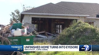 Abandoned home and unfinished work causing problems in Cape Coral [upl. by Nitin]