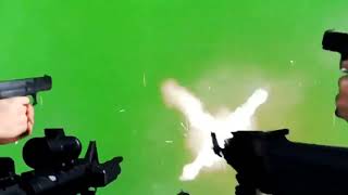 Realistic Gunfire Green Screen  Intense Shooting Effects for Your Videos [upl. by Zetnom644]