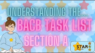 Understanding the BACB Task List part A [upl. by Buzzell617]