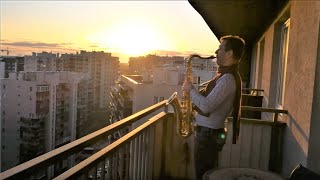 John Lennon  Imagine Quarantined Neighbours Romantic Sax Perfomance [upl. by Miquela]