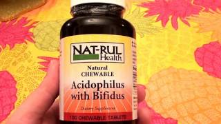 Natrul Health Acidophilus Bifidus Natural Probiotic Chewable Tablets [upl. by Lenrow]