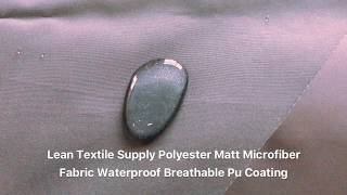 Polyester Matt Microfiber Fabric Waterproof Breathable PU Coating [upl. by Tiphane]