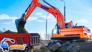 Diggers At Work 🦺 Diggers For Kids Learn About Construction Vehicles  Diggers TV [upl. by Shamma]