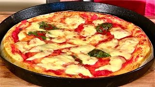 Pizza MargheritaPizza Margherita selber machenPizzateig mit wenig Hefe [upl. by Zitvaa]