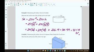 Lesson 34 Surface Area of Other Composite Objects Video Lesson [upl. by Nowad357]