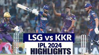 LSG vs KKR IPL 2024 54 Match Highlights Lucknow vs Kolkata Highlights  IPL 2024 Highlights [upl. by Ettennad423]