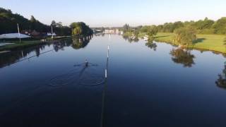 Drone footage of Sculling down Henley Reach [upl. by Recor341]