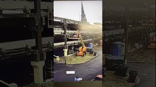 Steeple collapses at New Londons First Congregational Church in Connecticut [upl. by Leahcimluap]