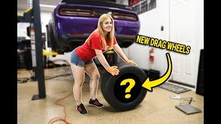 AWESOME DRAG WHEELS for MY 1000HP Dodge HELLCAT REDEYE BUILD  Part 3 [upl. by Tommy]