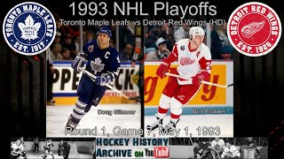 1993 Toronto Maples Leafs Vs Detroit Red Wings R1 Game 7 [upl. by Eca]