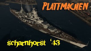 World of Warships  Scharnhorst 43 Plattmachen [upl. by Ramgad]