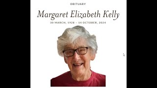 Funeral for Margaret Kelly Friday  1100 am Atlantic Time on Oct25 th  2024 [upl. by Eanaj581]