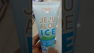 how satisfying Jeju aloe ice aloe soothing gel lotionasmr trendingshorts shorts [upl. by Liuka877]