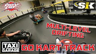 Crazy Cart drifting multilevel Go Kart Track at SIK Daytona  TAXI GARAGE SENDIT WITH US [upl. by Imuya]