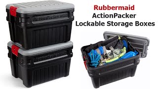 Rubbermaid ActionPacker️ Lockable Storage Boxes [upl. by Brandes]