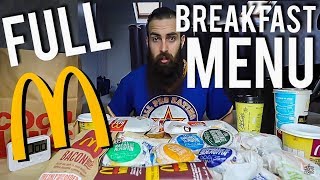 The ENTIRE McDonalds Breakfast Menu Challenge  BeardMeatsFood [upl. by Inafit]