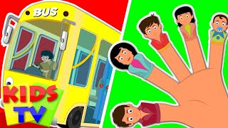 Wheels On The Bus  Finger family  Nursery Rhymes For Toddlers  Cartoons For Children by Kids Tv [upl. by Petersen]