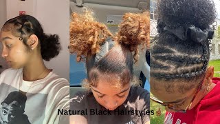 Slick Natural Hairstyles For ShortMedium Length Hair🫶🏾  April 2024 [upl. by Llywellyn]