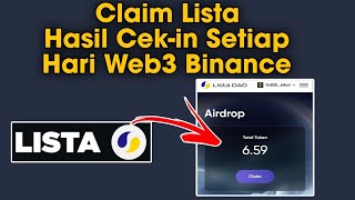 KLAIM 1 Juta token LISTA airdrop di binance web3 [upl. by Frederich329]