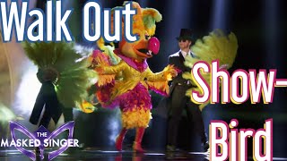 Showbird Walk Out  The Masked Singer USA Season 12 Ep 1 [upl. by Nadia]