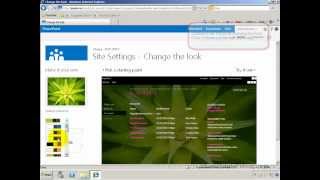 Changing the Theme of a Team Site  SharePoint 2013 Technical Preview [upl. by Cnut]