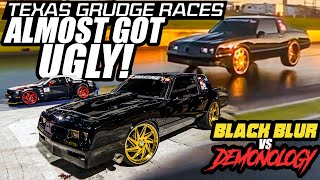 Donkmaster Almost CRASHED VS FREDDY LSX  Black Blur VS Demonology amp Some BIG TEXAS GRUDGE RACING [upl. by Liva]