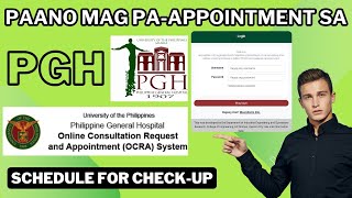 PAANO MAGPA APPOINTMENT SA PGH  SCHEDULE FOR CHECKUP PGH Online Consultation Request amp Appointment [upl. by Accemahs]