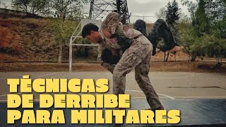 5 TÉCNICAS DE DERRIBES PARA MILITARES como llevar al suelo a un agresor [upl. by Woo913]