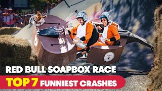 Try NOT To Laugh At Soapboxs Funniest Crashes 😂  Red Bull Soapbox Race [upl. by Apicella378]