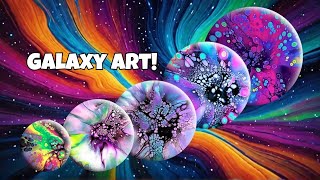 🌌🌟🩷DAZZLE Your Friends with These 5 Vibrant Fluid Art Paintings [upl. by Assilac779]